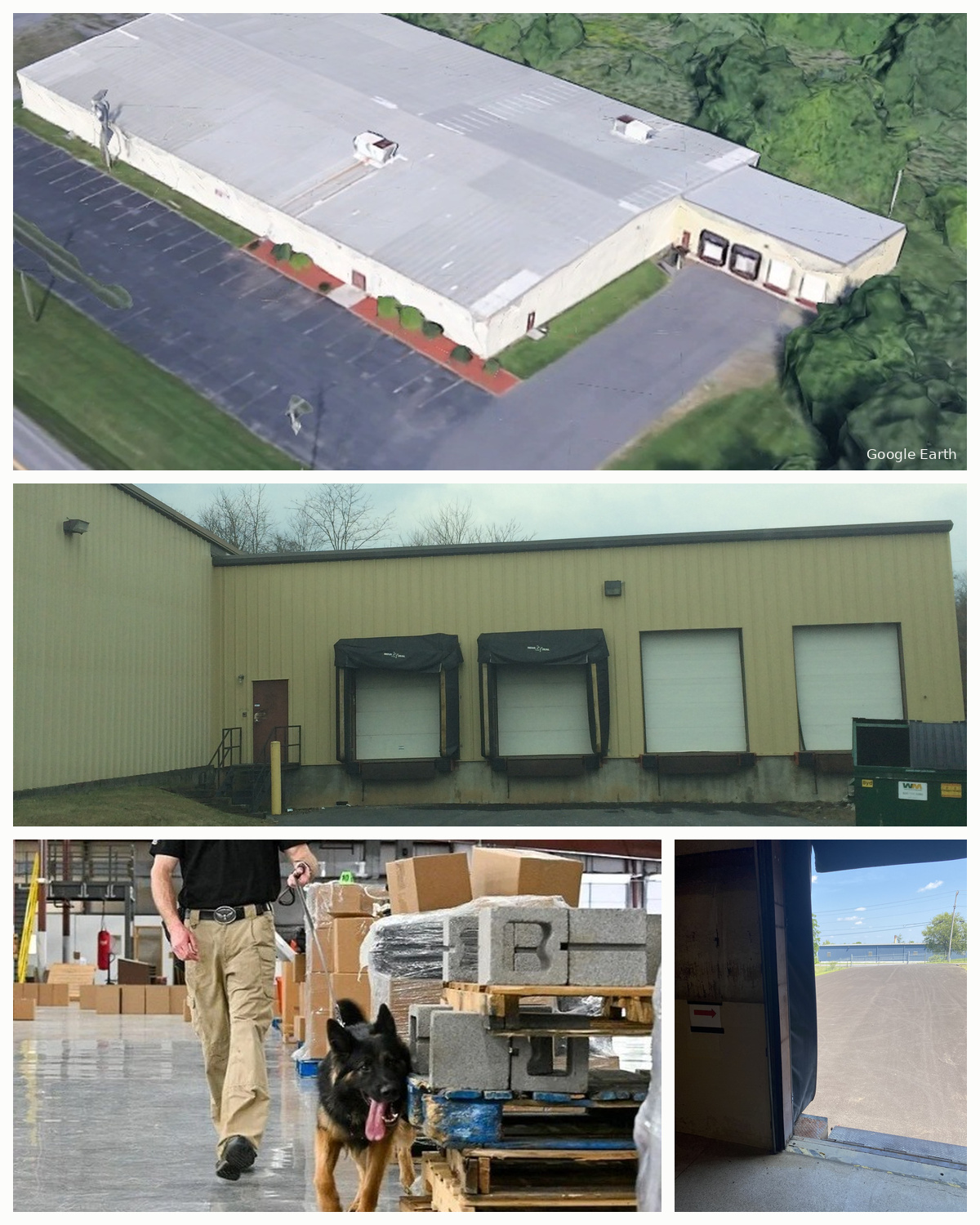 The building at Martinsburg, West Virginia, the loading side, and the tenant.
